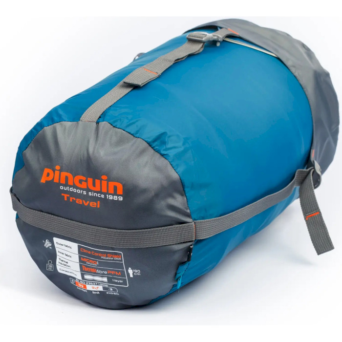 Спальный мешок PINGUIN Travel PFM 190 +8°C Blue Right (241457)