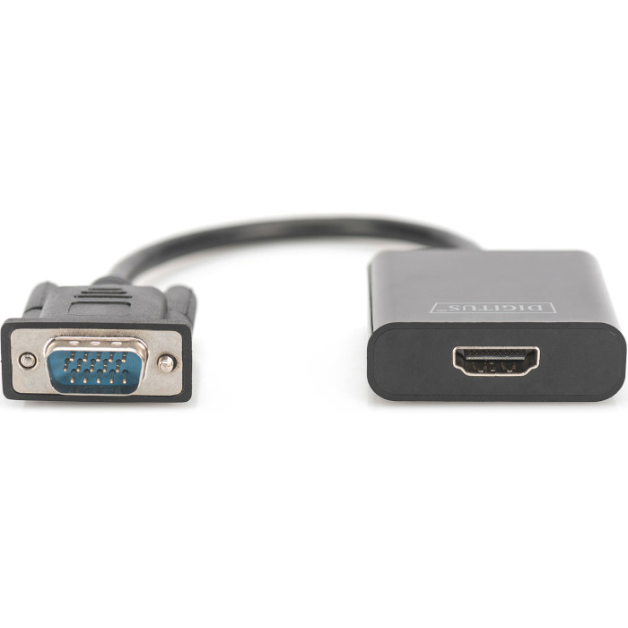 Конвертер відеосигналу DIGITUS VGA - HDMI Black (DA-70473)