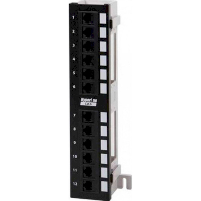 Патч-панель HYPERNET 1U 19" 12-port UTP Cat.5e у зборі (PP-KUTP12WM)