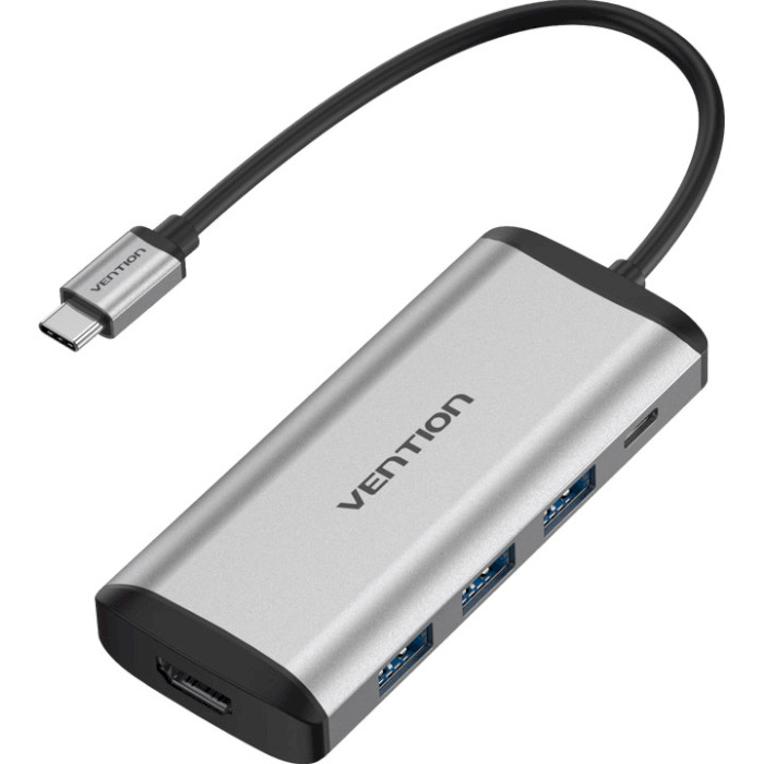 Порт-репликатор VENTION 5-in-1 USB-C to HDMI/USB3.0x3/PD (CNBHB)