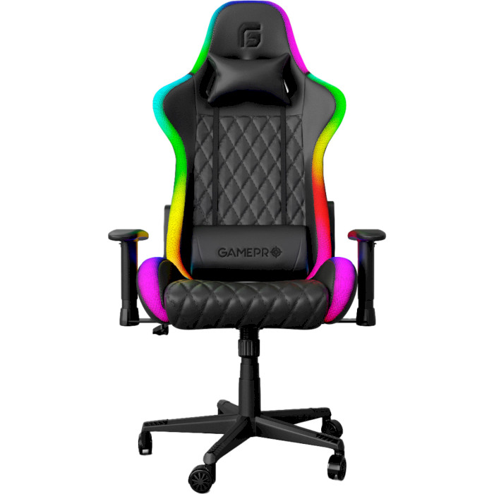 Кресло геймерское GAMEPRO Hero RGB Black (GC-700-BLACK)