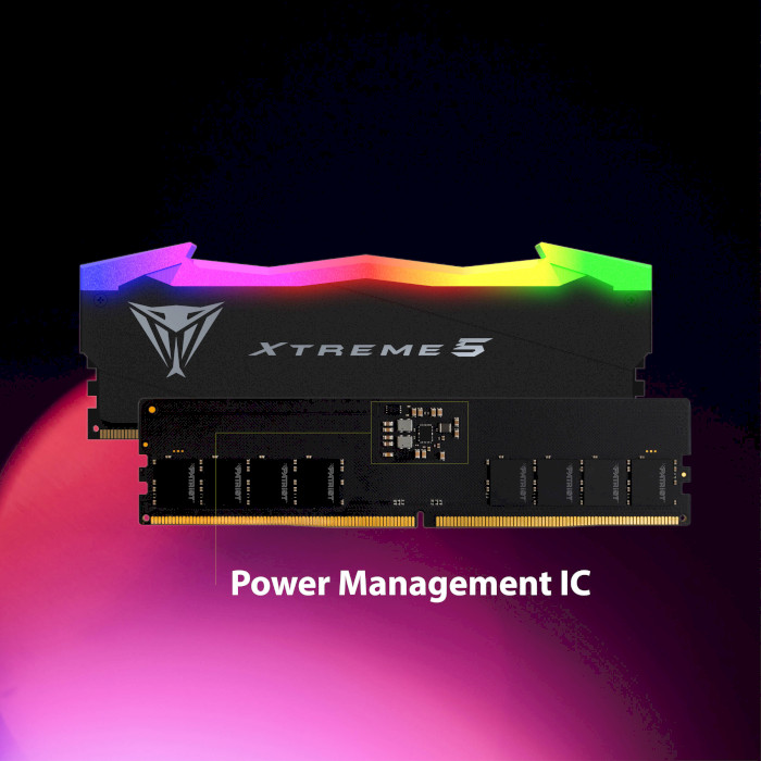 Модуль пам'яті PATRIOT Viper Xtreme 5 RGB DDR5 7600MHz 32GB Kit 2x16GB (PVXR532G76C36K)