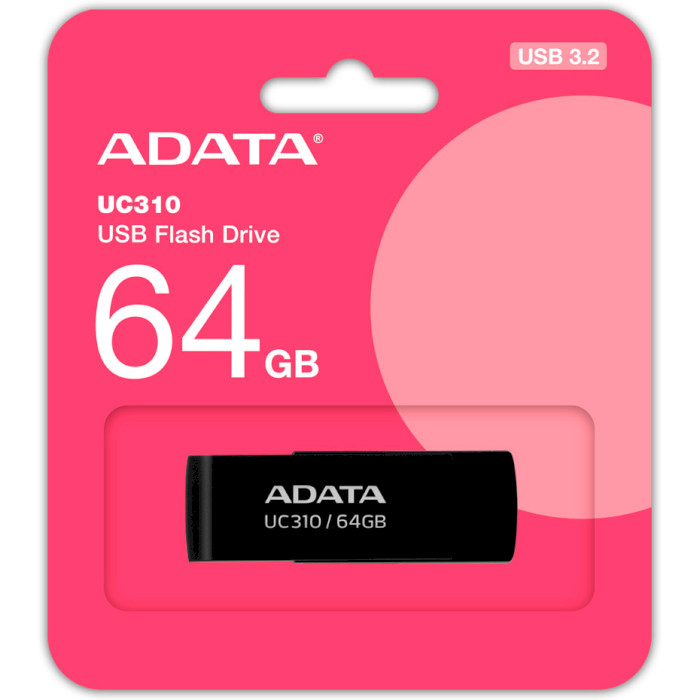 Флешка ADATA UC310 64GB Black (UC310-64G-RBK)