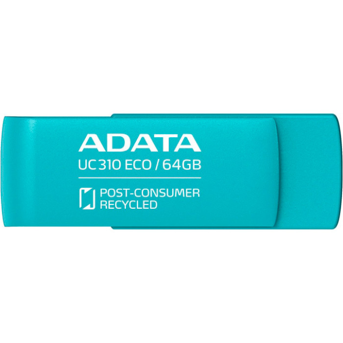 Флешка ADATA UC310 Eco 64GB Green (UC310E-64G-RGN)