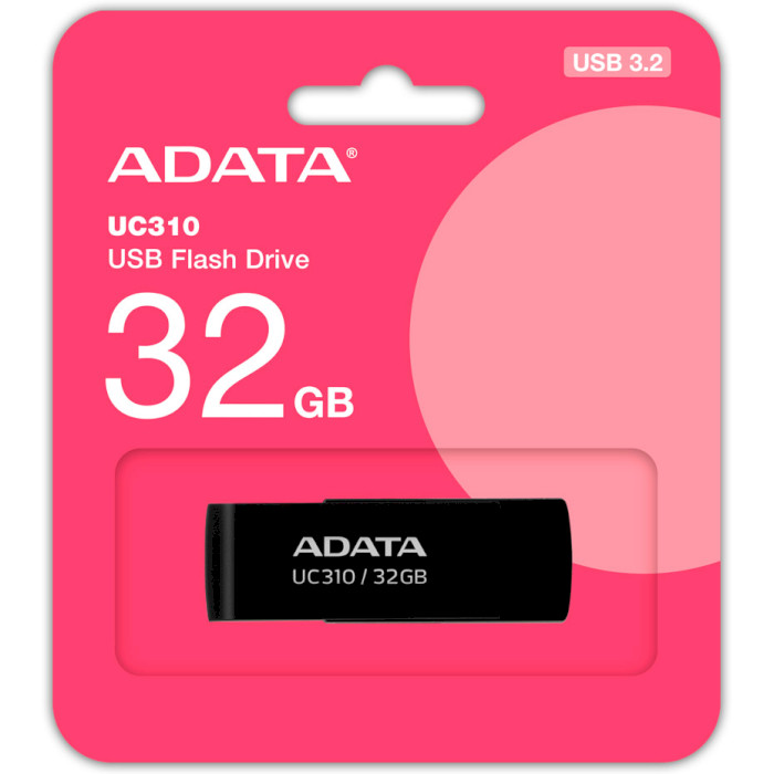 Флешка ADATA UC310 USB3.2 32GB Black (UC310-32G-RBK)