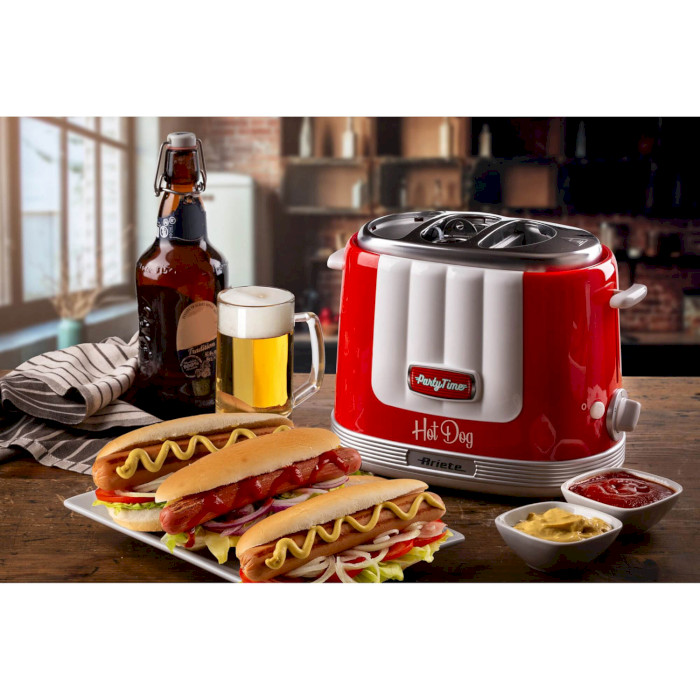 Аппарат для приготовления хот-догов ARIETE 206 Party Time Hot Dog Maker Red (00C020600AR0)