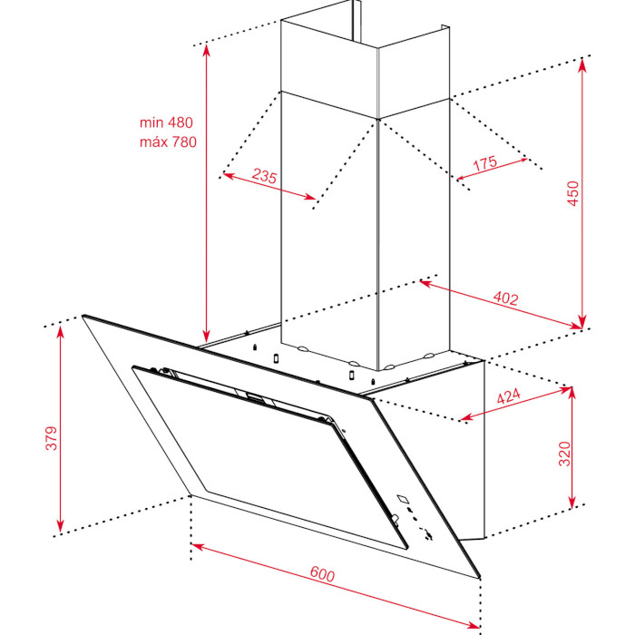 Вытяжка TEKA DVT 68660 BK (112930039)