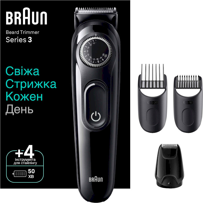 Тример для бороди та вусів BRAUN BeardTrimmer BT3420 (80708181)