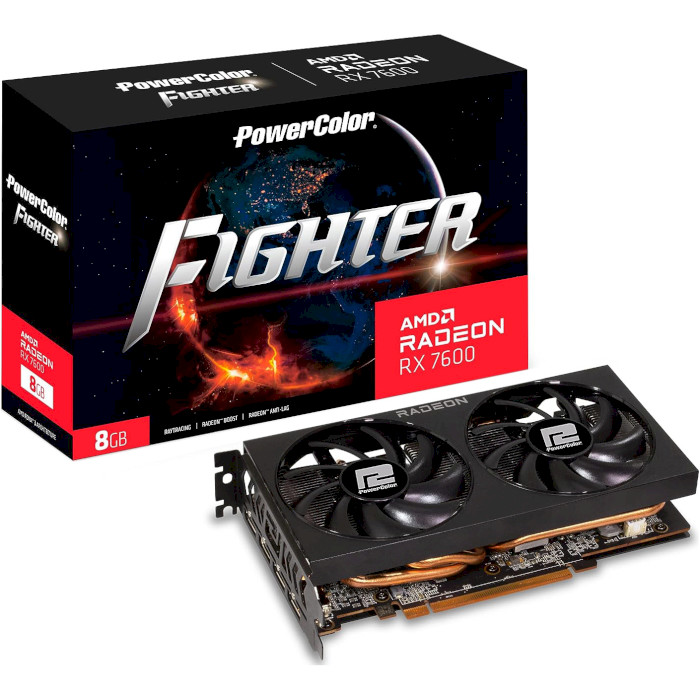 Відеокарта POWERCOLOR Fighter Radeon RX 7600 8GB GDDR6 (RX 7600 8G-F)