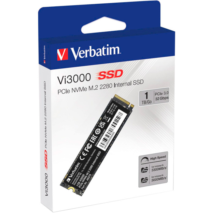 SSD диск VERBATIM Vi3000 1TB M.2 NVMe (49375)