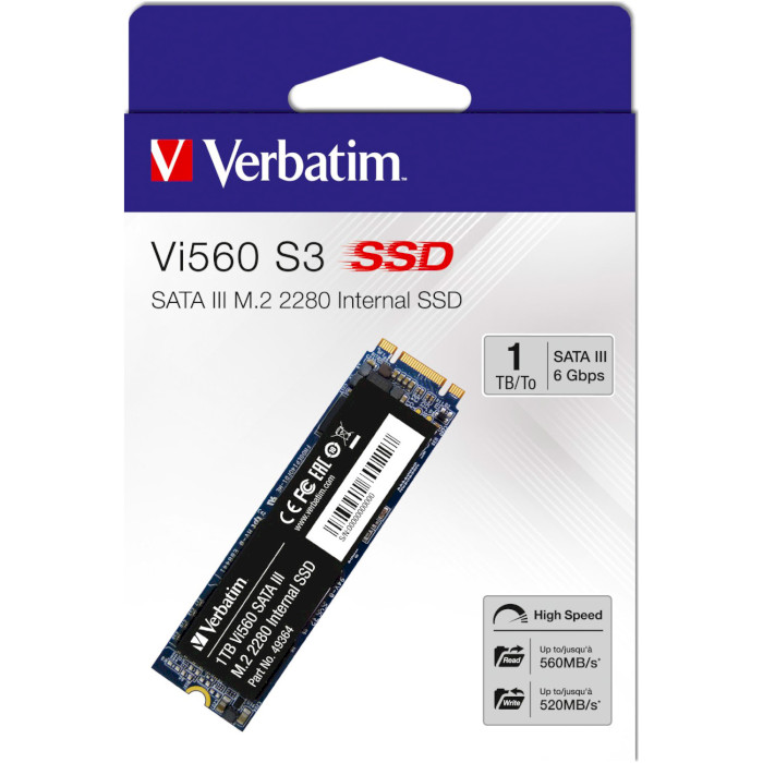 SSD диск VERBATIM Vi560 S3 1TB M.2 SATA (49364)