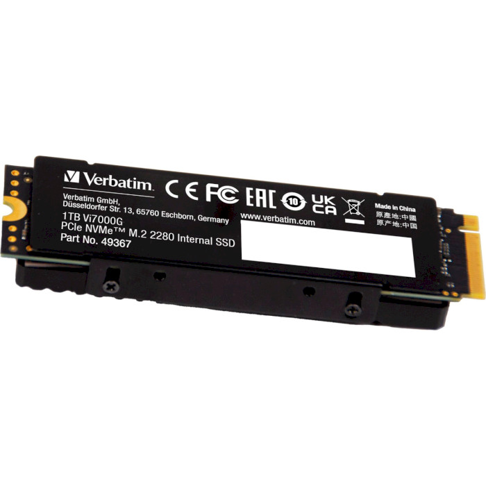 SSD диск VERBATIM Vi7000G w/heatsink 1TB M.2 NVMe (49367)