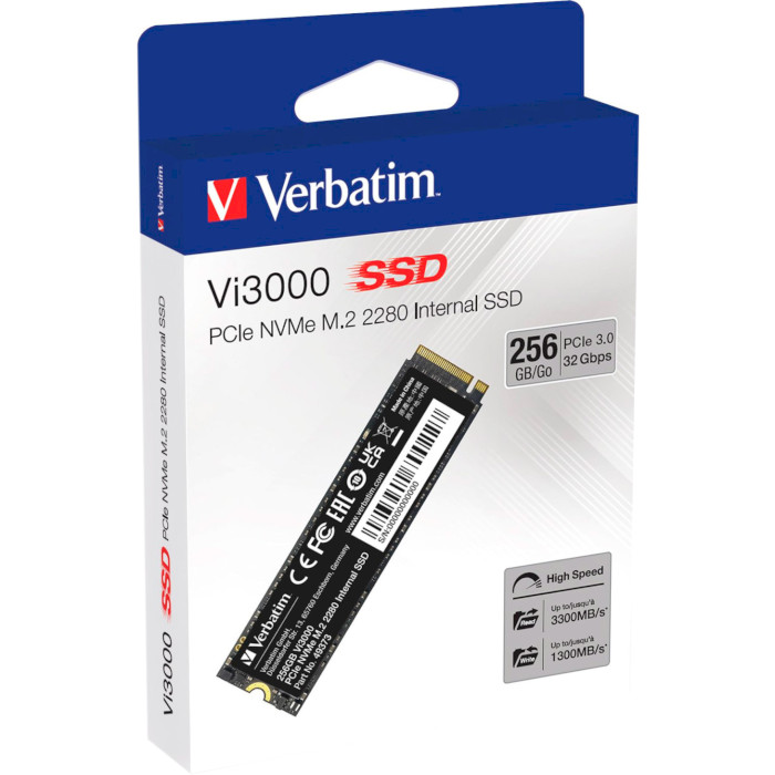 SSD диск VERBATIM Vi3000 256GB M.2 NVMe (49373)