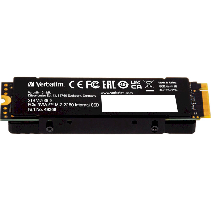 SSD диск VERBATIM Vi7000G w/heatsink 2TB M.2 NVMe (49368)