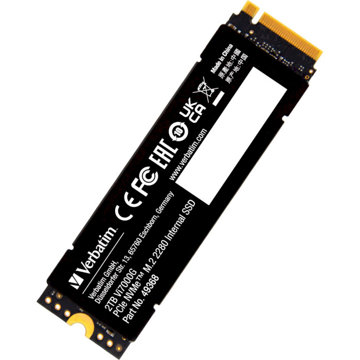 SSD диск VERBATIM Vi7000G w/heatsink 2TB M.2 NVMe (49368)