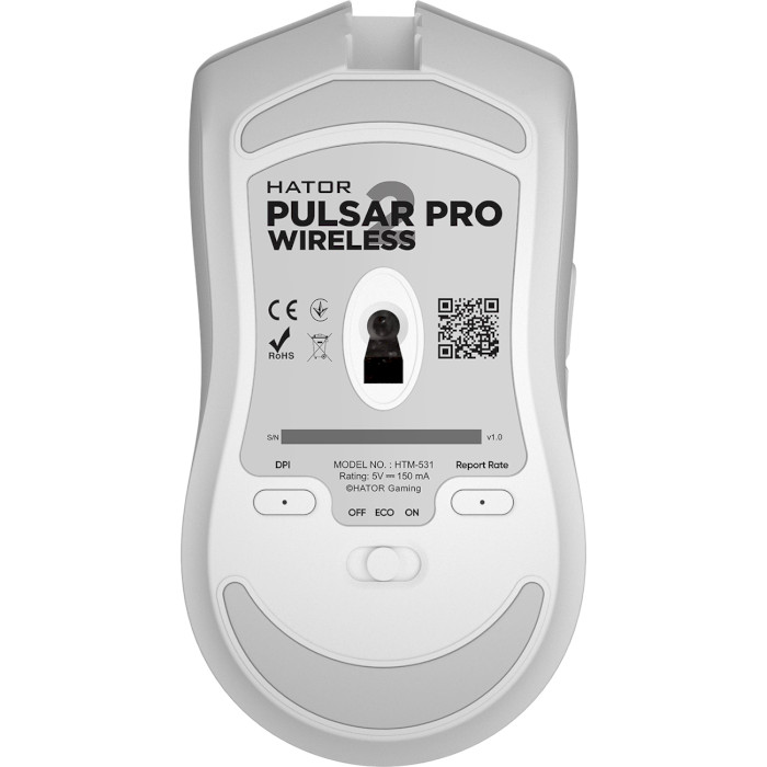 Мышь игровая HATOR Pulsar 2 Pro Wireless White (HTM-531)