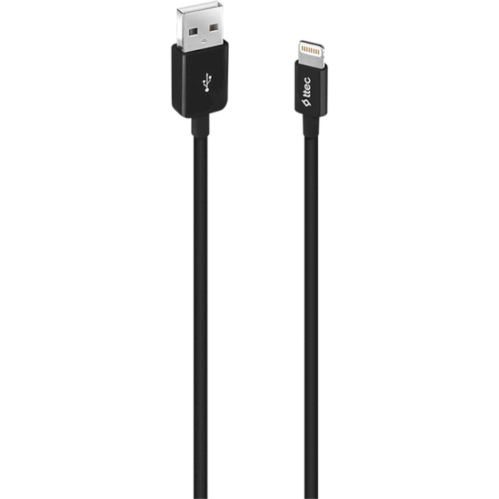 Кабель TTEC 2DKM01 USB2.0 AM/Lightning 1.2м Black (2DKM01S)