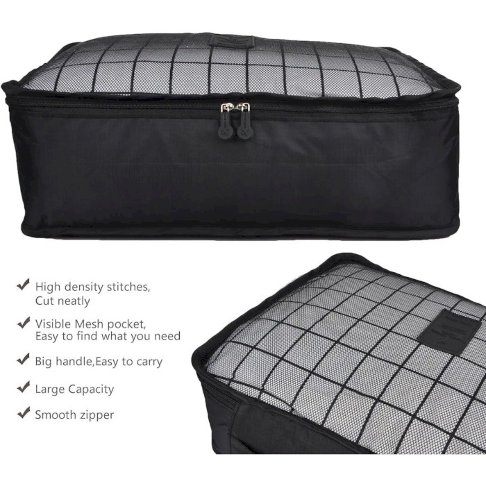 Набор дорожных органайзеров TRAVELTY Packing Cubes 7шт. Black (TR-PCS-BK)