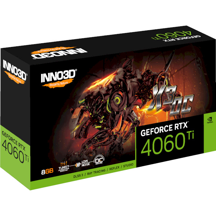 Видеокарта INNO3D GeForce RTX 4060 Ti 8GB X3 OC (N406T3-08D6X-171153L)
