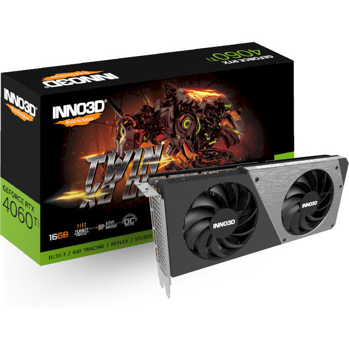 Відеокарта INNO3D GeForce RTX 4060 Ti 16GB Twin X2 OC (N406T2-16D6X-178055N)