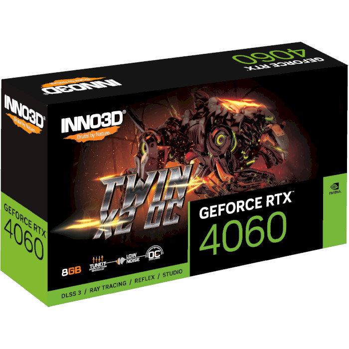 Видеокарта INNO3D GeForce RTX 4060 Twin X2 OC (N40602-08D6X-173051N)