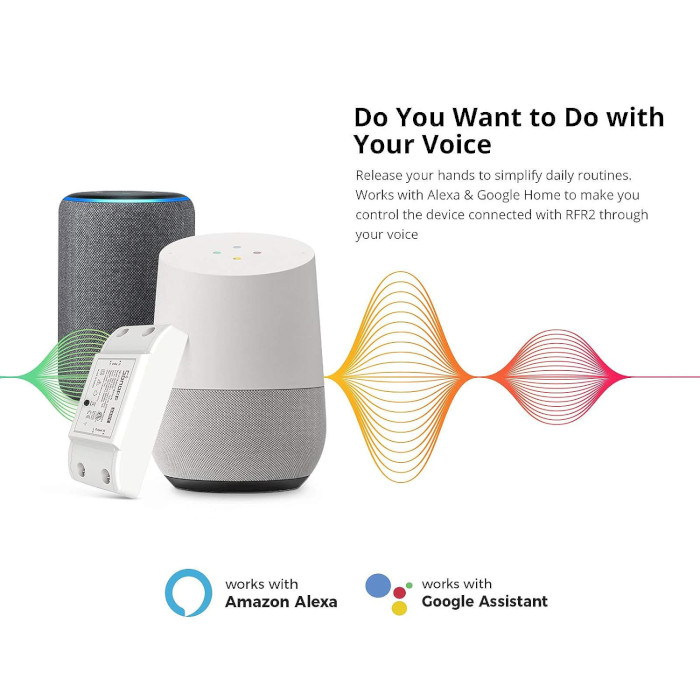 Розумний Wi-Fi перемикач (реле) SONOFF RFR2 with RF Control