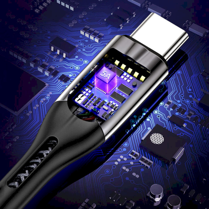 Кабель CHOETECH AC0013 USB-A to Type-C 25W Cable 1.2м Black (AC0013-BK)