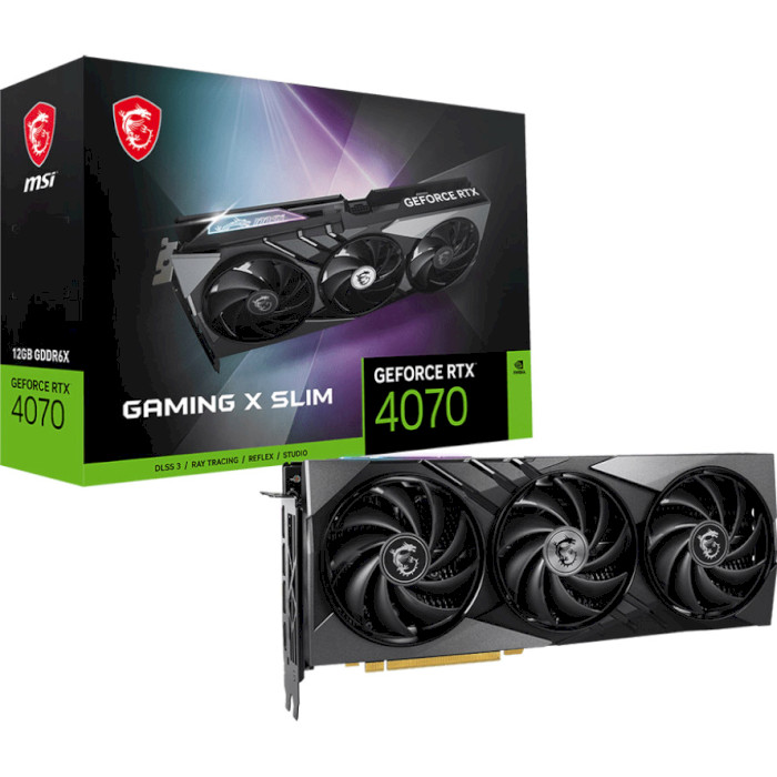 Відеокарта MSI GeForce RTX 4070 Gaming X Slim 12G