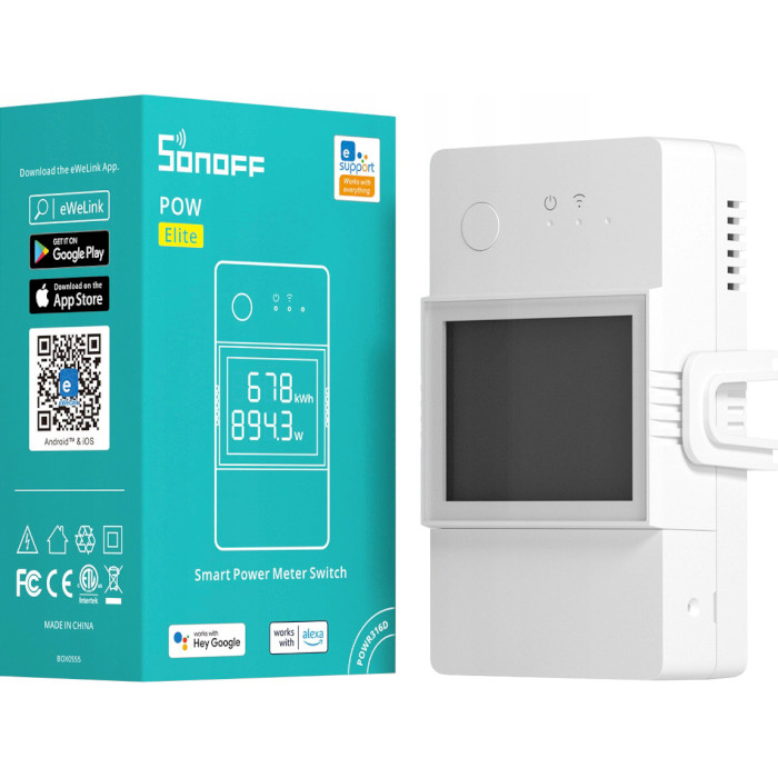 Wi-Fi вимикач-реле на DIN рейку SONOFF POW Elite R3 Smart Power Meter Switch (POWR320D)