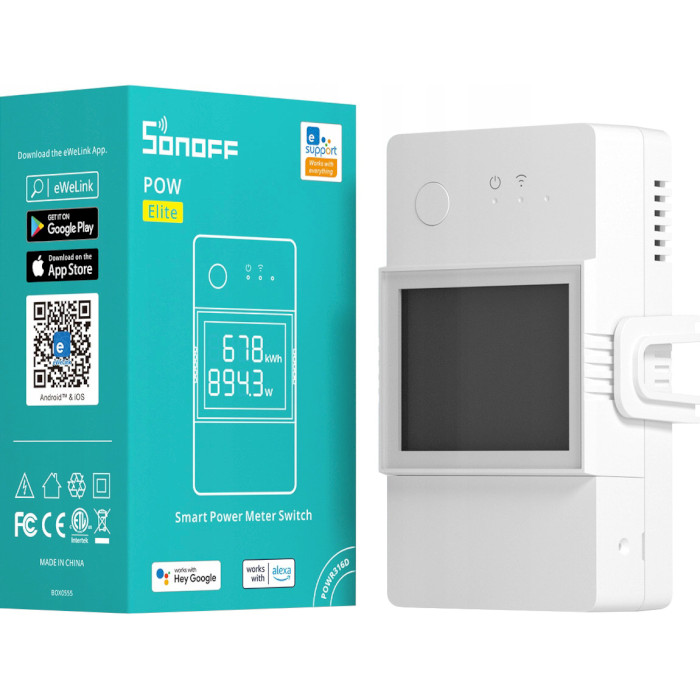 Wi-Fi выключатель-реле на DIN рейку SONOFF POW Elite R3 Smart Power Meter Switch (POWR320D)