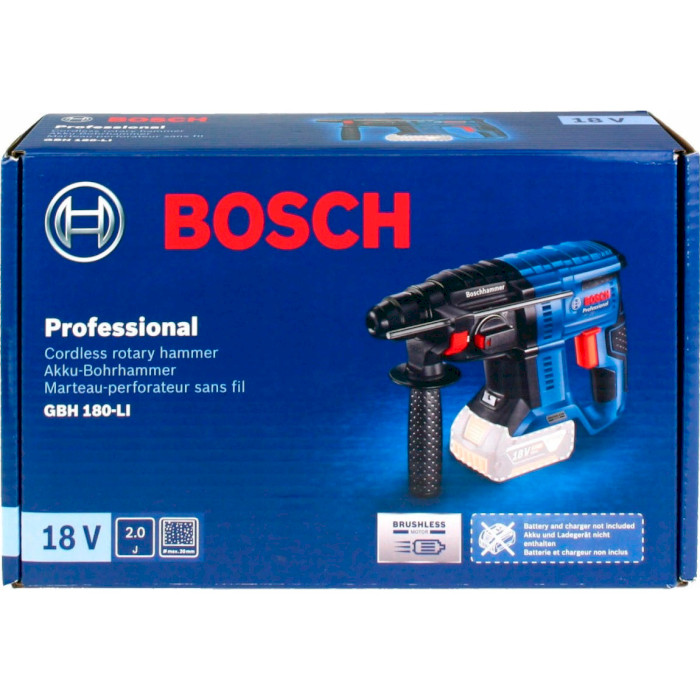 Акумуляторний перфоратор BOSCH GBH 180-LI Professional SDS-plus Solo (0.611.911.120)
