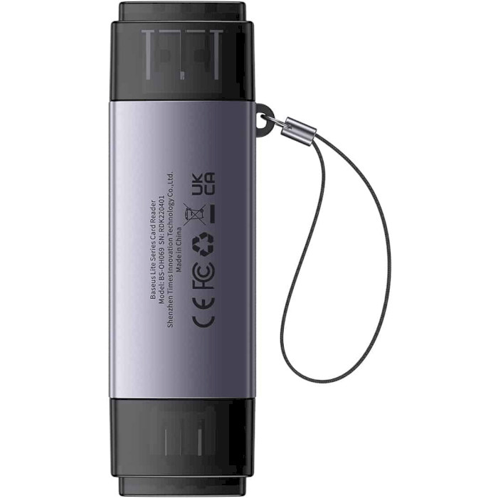 Кардрідер BASEUS Lite Series USB-A & Type-C to SD/TF Gray (WKQX060113)