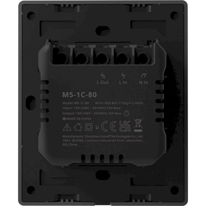 Розумний вимикач SONOFF SwitchMan M5 Smart Wall Switch 1-gang Dim Gray (M5-1C-80)