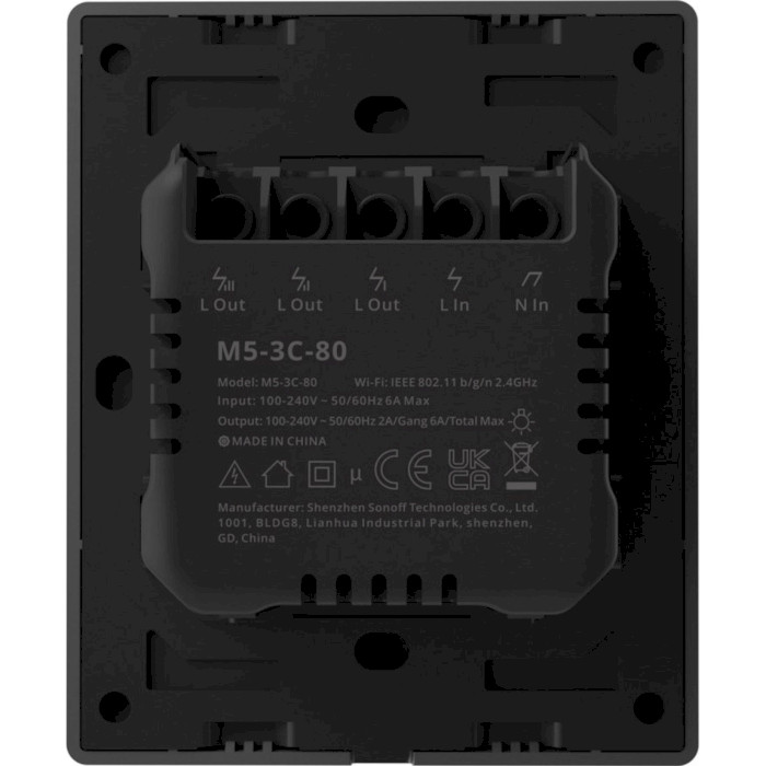 Умный выключатель SONOFF SwitchMan M5 Smart Wall Switch 3-gang Dim Gray (M5-3C-80)