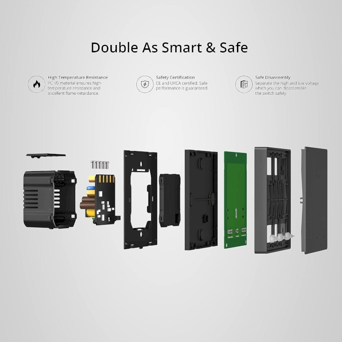 Умный выключатель SONOFF SwitchMan M5 Smart Wall Switch 3-gang Dim Gray (M5-3C-80)