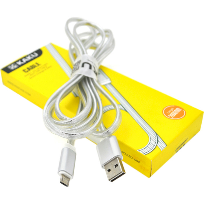 Кабель iKAKU Xingguang USB-A for Micro-USB 2м Silver (KSC-090-M)
