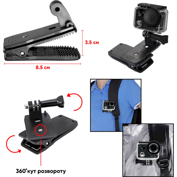 Набор аксессуаров для экшн-камер в кейсе 50-в-1 AIRON ACK-40 (69477915500051)