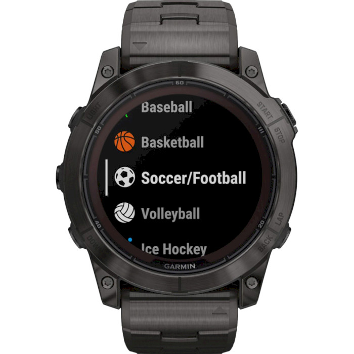 Смарт-часы GARMIN Fenix 7X Pro Sapphire Solar 51mm Carbon Gray DLC Titanium with Vented Titanium Bracelet (010-02778-30)