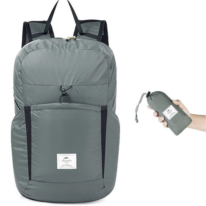 Туристический рюкзак NATUREHIKE Ultralight Foldable Camping Backpack 22L Gray (NH17A017-B-GY)