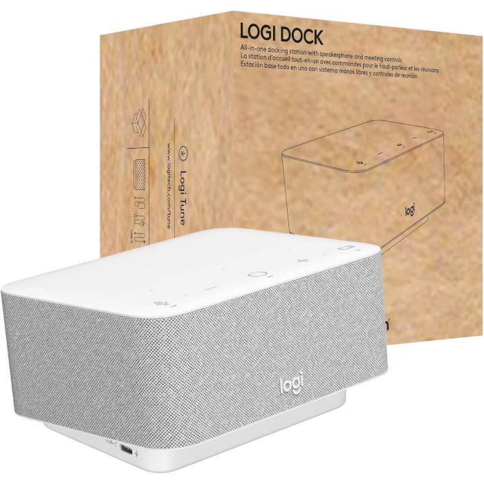 Док-станция LOGITECH Logi Dock All-in-One USB-C Docking Station Off-White UC Version (986-000030)