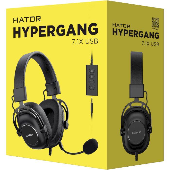 Навушники геймерскі HATOR Hypergang 7.1X USB Black (HTA-844)