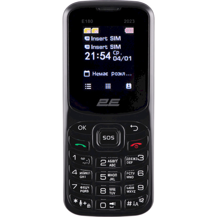 Мобильный телефон 2E E180 2023 Black