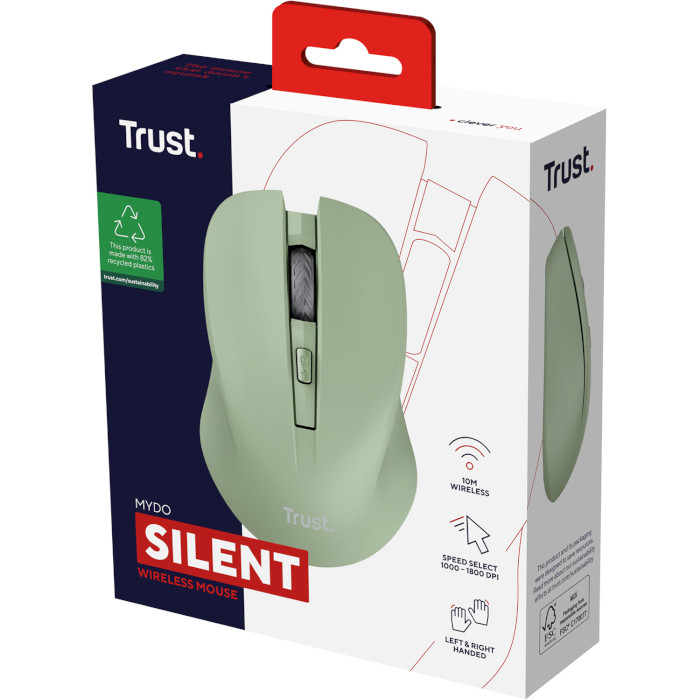 Мышь TRUST Mydo Silent Green (25042)