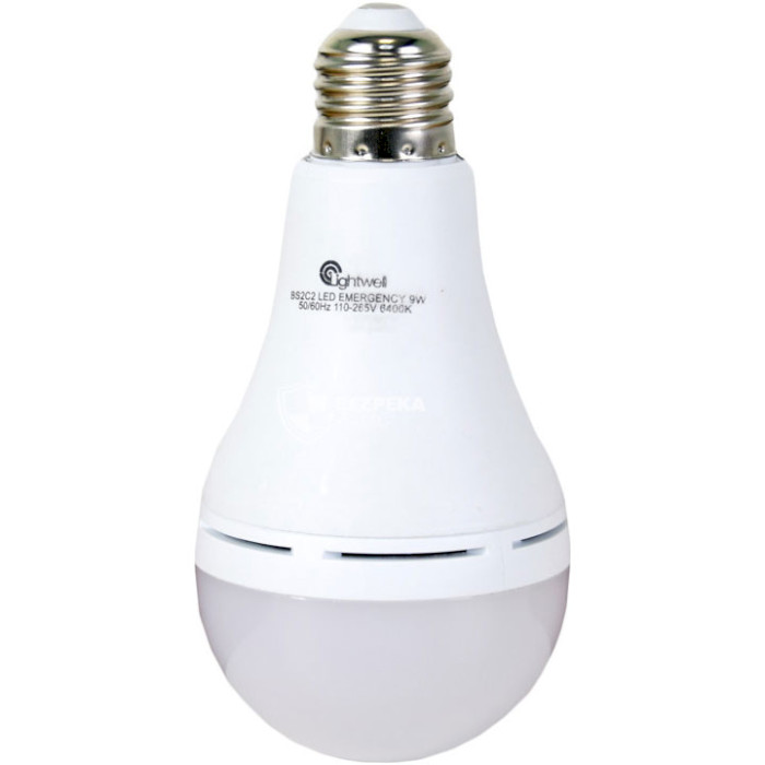 Лампа аккумуляторная LED LIGHTWELL A60 E27 9W 6400K 220V (BS2C2)