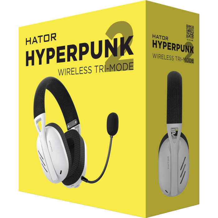 Навушники геймерскі HATOR Hyperpunk 2 Wireless Tri-mode White (HTA-856)