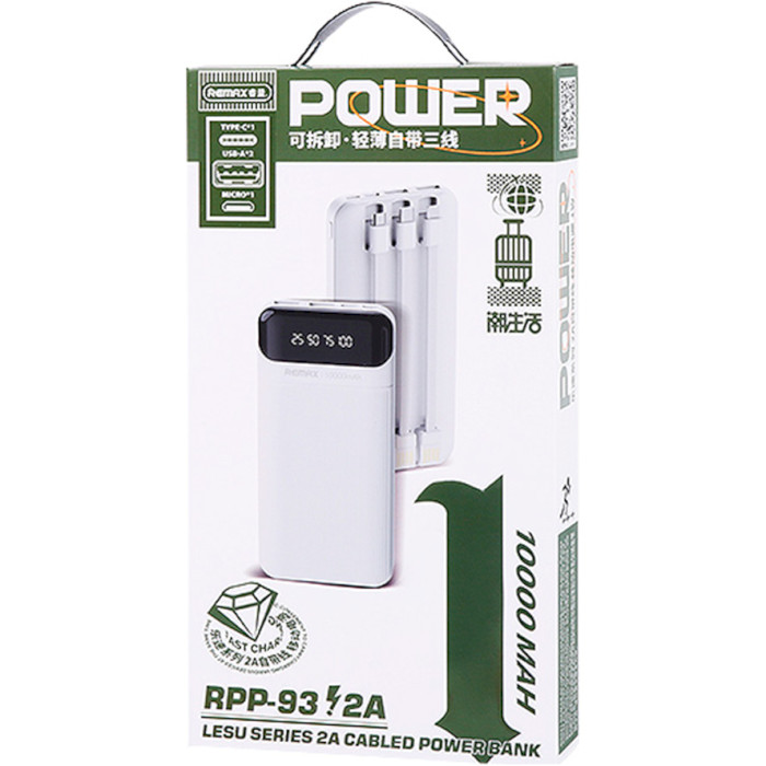 Повербанк REMAX Lesu RPP-93 10000mAh White