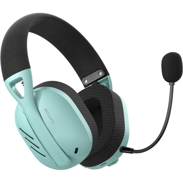 Навушники геймерскі HATOR Hyperpunk 2 Wireless Tri-mode Black/Mint (HTA-858)