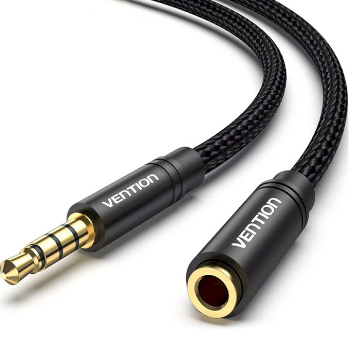 Кабель-удлинитель VENTION 3.5mm Audio Extension Cable mini-jack 3.5mm 1.5м Black (BHBBG)