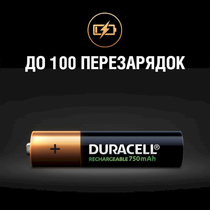 Аккумулятор DURACELL Rechargeable AAA 750mAh 4шт/уп (5005004/5007331)