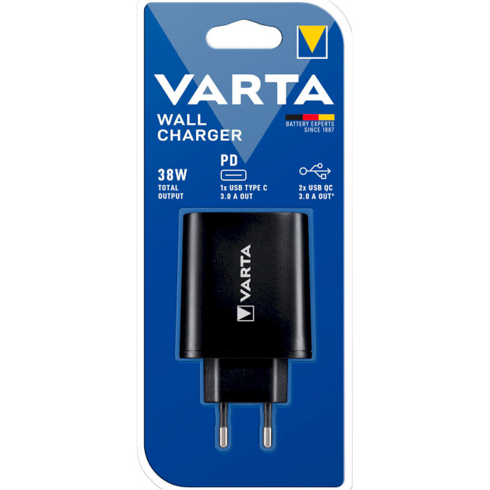 Зарядное устройство VARTA Wall Charger Black (57958101401)